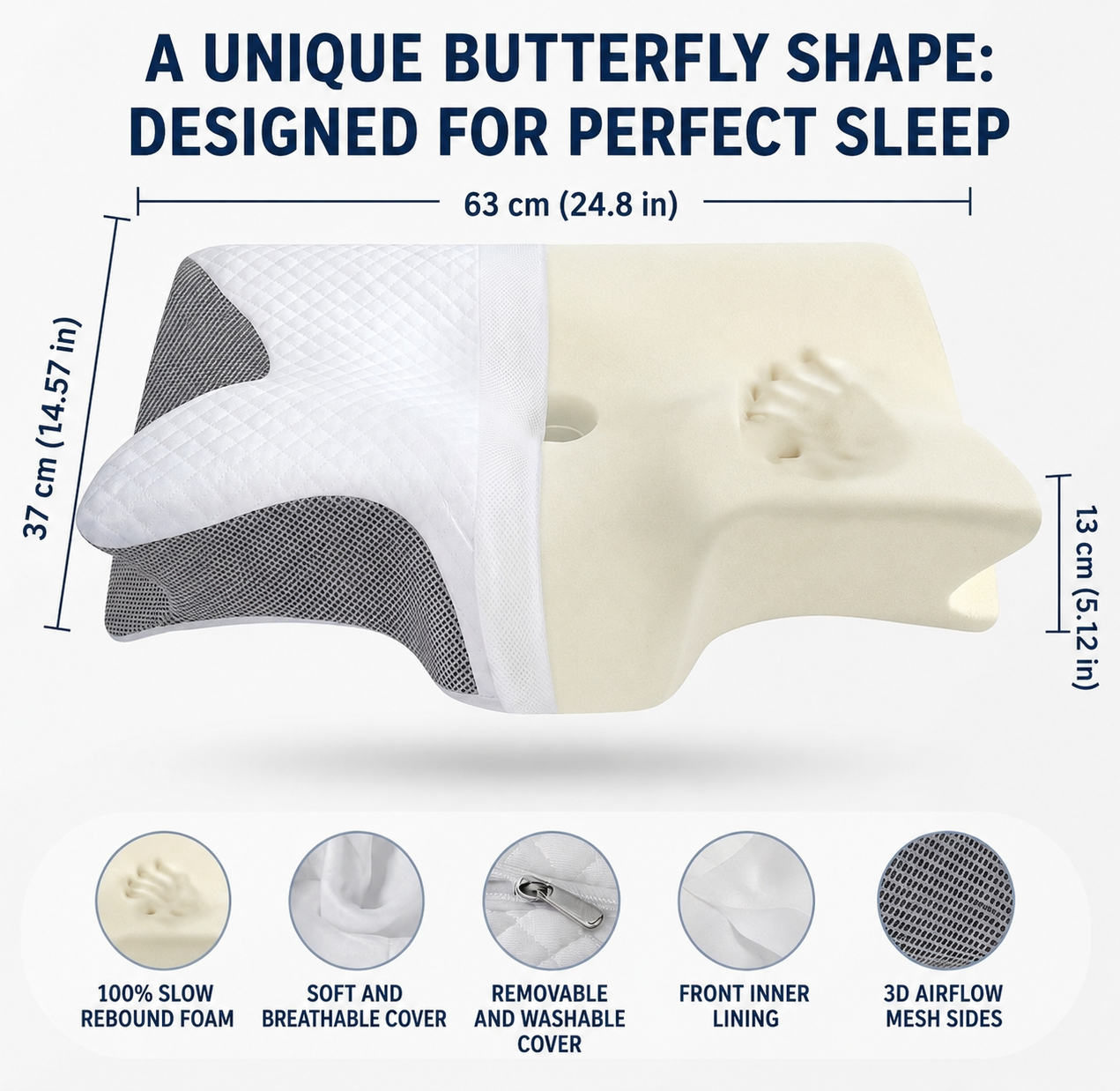 SOMVIA Butterfly Contour Pillow